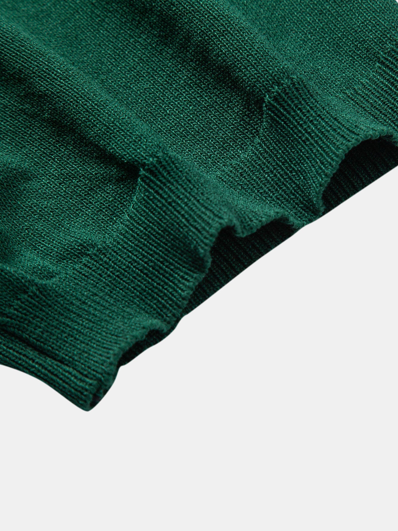 Stripe Jacquard Knit Polo Shirt & Straight Leg Ribbed Pants