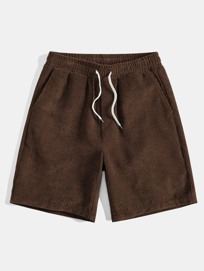 Los Angeles Print Heavy Weight Oversize T-Shirt & Corduroy Shorts